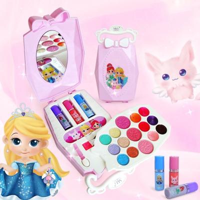 China Luxury Mermaid Handbag Cosmetic Nail Art Make Up Toy Real Set Cosmetics Kit Kids Makeup Toys for Girls 5 Years and Old for sale