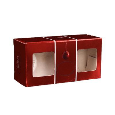 China echo-friendly material and ink mixed color cosmetics gift packaging design open window cosmetic paper box for sale