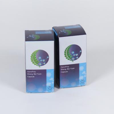 China eco-friendly material and ink mixed color customize smooth capsule packaging design paper medicine box for sale