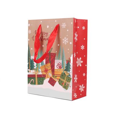 China Customized Solid-Solid Packaging Design Brown Handle Bag Christmas Gift Paper Bags for sale