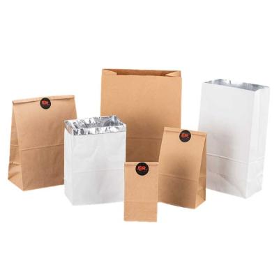 China Solid Customize Packaging Design Solid Lunch Food Take Off Brown Kraft Paper Bags for sale