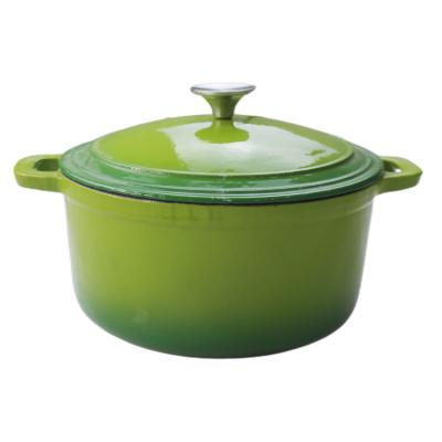 China Sustainable Top Quality New Style Enameled Dutch Oven Healthy Universal Round Cast Iron Casserole Cooking Pot With Metal Lid for sale