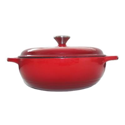 China OEM Color And Size 22cm 24cm 26cm Durable Cast Iron Enamel Pot Fire Milk Pot With Lid for sale