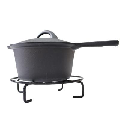 China Sustainable Camping Pot Cast Iron Cookware Set For Outdoor Cooking for sale