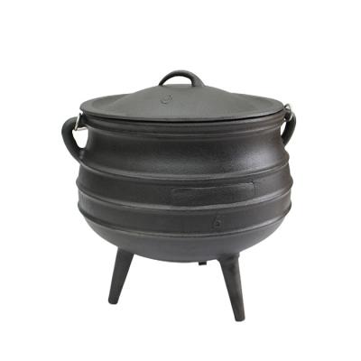 China South African Cast Iron Cauldron 3 Legs Potjie Pot Camping Cookware Good Quality Gas Cooker Different Sizes for sale