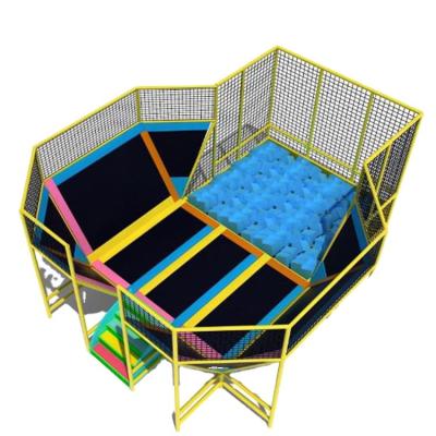 China With Protective Net Commercial Kids Park Indoor Jumping Trampoline Park for sale