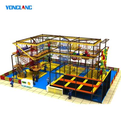 China With Protective Net Cheap Price Castle Play Equipment Sale Indoor Playground Fitness Trampoline Trampoline Park For Kids for sale