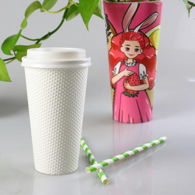 China Coffee Cornstarch Hot Drinks Cup Biodegradable Disposable Double Cups Wallpaper for sale