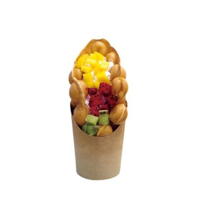 China Environmental Kraft Biodegradable Disposable French Fries Scoop Cup for sale