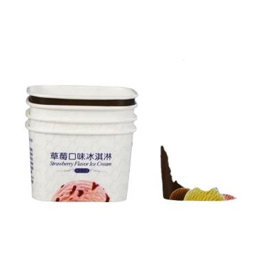 China Anhui Factory Biodegradable Gelato 1000ml Disposable Customize Bottom Ice Cream Printed Luminous Paper Cup for sale