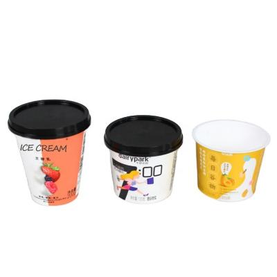 China Sophisticated eco-friendly disposable IML pp plastic ice cream cups with lid for sale