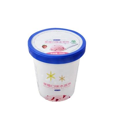 China 900ml IML PP Single Wall Disposable Ice Cream Cup With Lids Plastic for sale