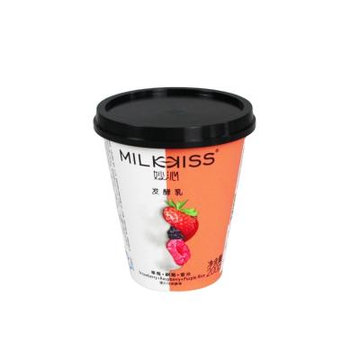 China Eco-Friendly IML Disposable Plastic Custom frozen ice cream Yogurt Cups With Lid for sale