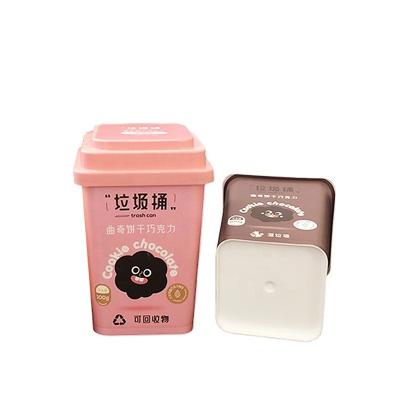 China 360ml Recyclable Custom Printed Square Shape Plastic Cup With Recyclable IML Lid for sale