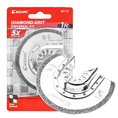 China Diamond Grit EZARC Grout Removal Blade for Oscillating Tool, Semi Circle Multitool  Blade for Removing Tile Mortar, Quick Release, 1 Pack for sale