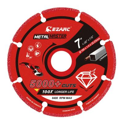 China Metal  EZARC Diamond Cutting Wheel 7 x 7/8  Inch for Metal, Cut Off Wheel with 5000+ Cuts on Rebar, Steel, Iron and INOX for sale