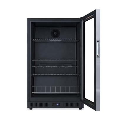 China Commercial Single-temperature 108L Bottle Cooler Display Showcase Beverage Refrigerator Single Rear Bar Cooler Restaurant Equipment for sale