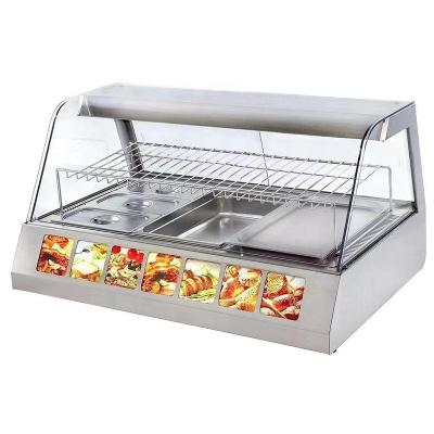 China Hot Food Warmer Desktop Hot Food Display Shelf Countertop Food Vending Heater Showcase for sale