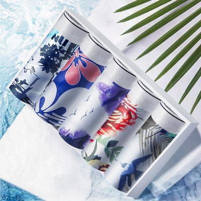 China New QUICK DRY Ice Men's Printed No-Trace Boxers Breathable Boxers Ice Underwear Men's Boxers for sale