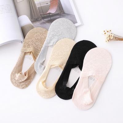 China Anti-Fault Summer Invisible Short Sock For Boat Girls Women Non-slip Comfortable Ice Silk Boat Sock Booties Low Ankle Female Invisible Socks for sale