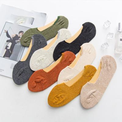 China Anti-Fault Spring Summer Women Boots Solid Color Fashion Wild Shallow Mouth Socks Slipper High Heels Invisible Socks for sale