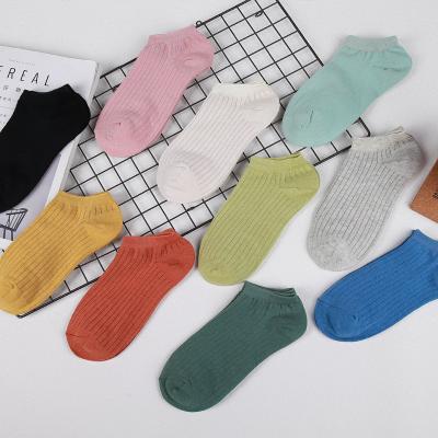 China Anti-Foul Summer Women's Socks Low Cut Female Short Ankle Socks For Women Girls Solid Color Kawaii Cute Media Invisible Socks for sale