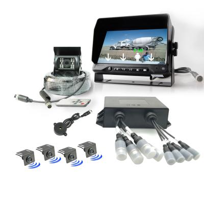 China Waterproof Heavy Duty Auto Camera Dumper Truck Monitor Backup Parking Sensor Kit for sale