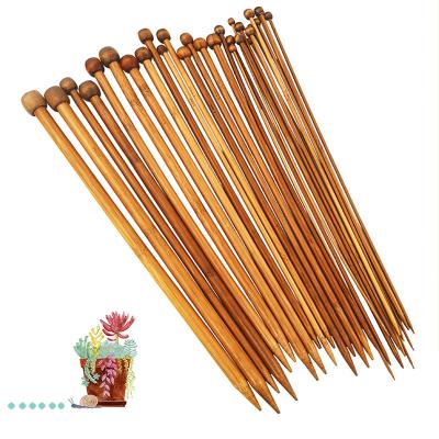 China 12pcs Bamboo Circular Knitting Needles Bamboo Crochet Hooks Set for sale