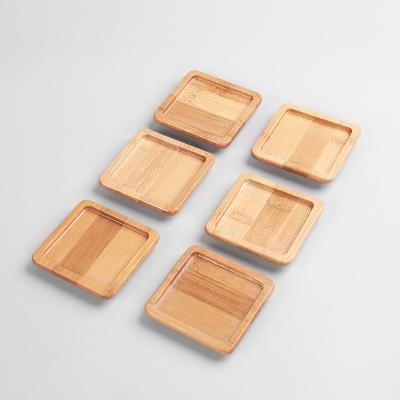 China Light Weight Natural Bamboo Coasters Blank Customized Laser Pattern Logo For Cups for sale