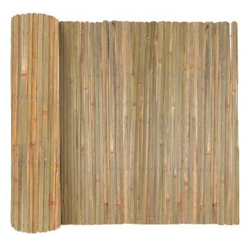 China Natural Bamboo Slat Screening Eco-Friendly Privacy Slat Fence Bamboo Screen Panel Roll for Balcony for sale