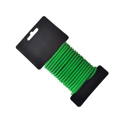 China Flexible Green Coated Twist Tie To Support Plant Tie Up Bags For Home Office for sale