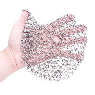 China Corrosion Resistance/Long Life Round Double 316 Stainless Steel Chainmail Scrubbers/Kitchen Cleaner for sale