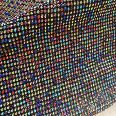 China Best Selling Aluminum Flatback Products Rhinestone Mesh Sheet for sale