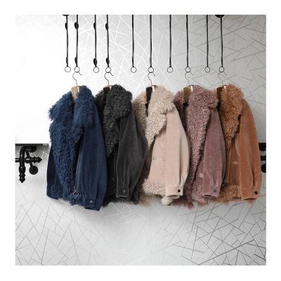 China Breathable Shearling Motorcycle Bike Motorcycle Bomber Jacket Women Wholesale Real Shearling Fur Ladies All Fur Coat For Winter for sale