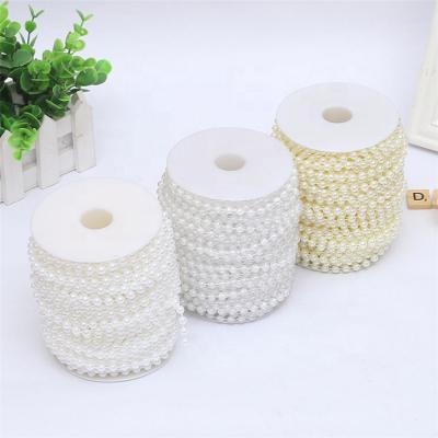 China Wedding Decoration ABS Round Tie Beads Decoration Wedding Party Decoration String Bead Link Chain Table Roll for sale