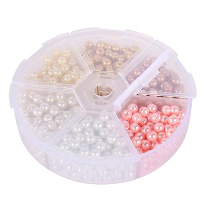 China Wholesale 720pcs/box DIY Decoration Round Glass Beads 4mm Colorful Faux Pearl With Hole DIY Jewelry Making Necklace Bracelet for sale