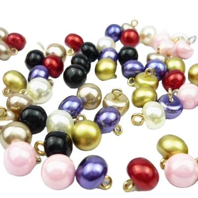 China Washable DIY Garment Accessories Shirt Costume Decoration ABS Pearl Sewing Oval Leg Button for sale