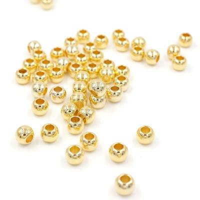 China Wholesale Big Round Hole Silver Gold CCB Acrylic Beads ForDIY Jewelry Making for sale