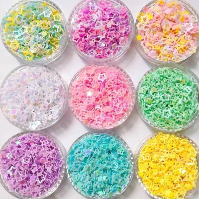 China Heat Resistance Bulk DIY Loose Colorful Accessories Glitter Holographic Star Sequins for sale