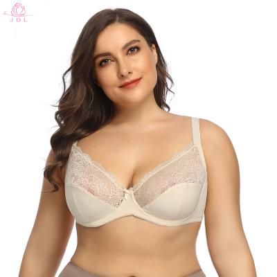 China Antibacterial Having Plus Size 42 E Cup Pad Full Coverage Soft Ultra-thin Bra Soft Plus Size Non for sale