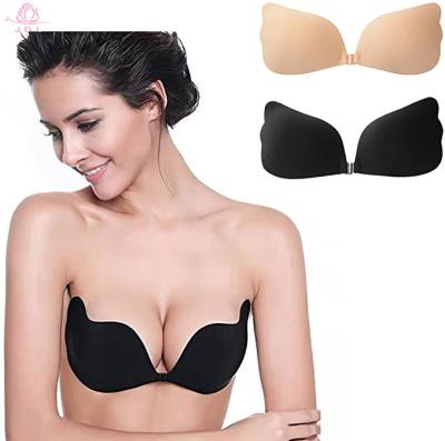 China Invisible One Piece Adhesive Bra Lift Up Strapless Silicone Bra Sticky Bra For Women Backless Dress for sale