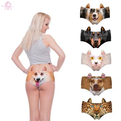 China Wholesale Cheap Antibacterial Popular Funny Animal Print Panty Panties Custom Underwear Women Printing With New Current for sale