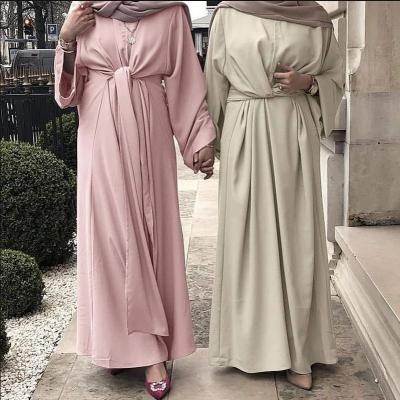 China Latest Malaysia Women's Polyester Abaya Slim Abaya Dress Traditional Muslim Clothing High Waist for sale