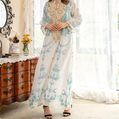 China Middle East Foreign Trade Women Wear Dubai Dress Evening Dress Fashion Texture Micro Abaya Arab Long Dress Cloth for sale