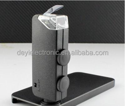 China Plastic 60X-100X Zoom Magnify LED Microscope Camera Lens Light For Apple iPhone 5 for sale