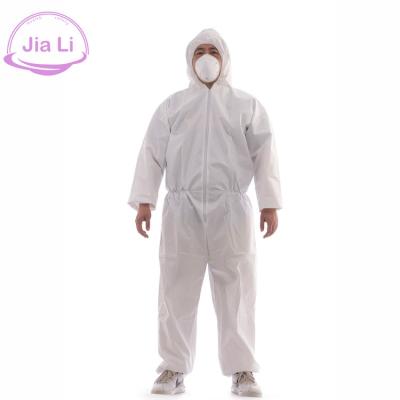 China High Density Cloth Antistatic Disposable Coverall PP/PE/SMSmicroporous Protective Suit PP/PE/SMSmicroporous With Hood Without Feetcover for sale