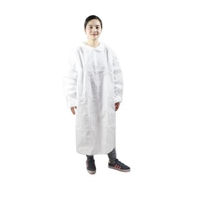 China Direct Disposable Hospital Manufacturer Selling Non - Woven White Coat Laboratory Experimental Coat for sale