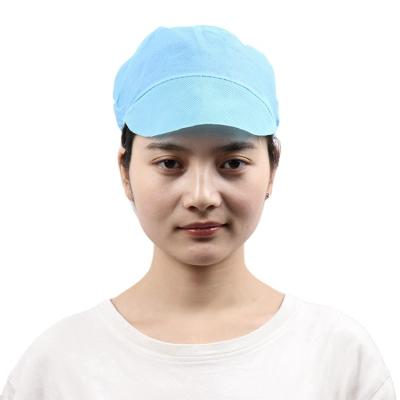 China Multicolor Thickened Polypropylene Bulk Price Hat Clean Room Worker Snood Multicolor Peaked Buffy Hat for sale