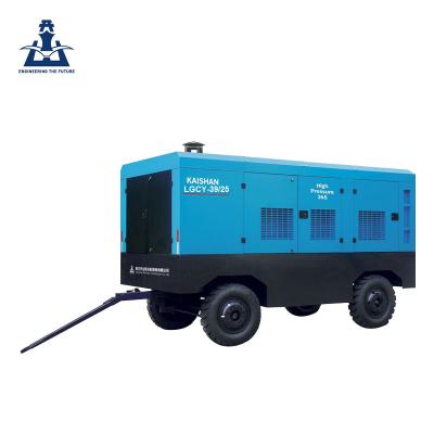 China high pressure lubricated diesel screw air compressor for sale for sale