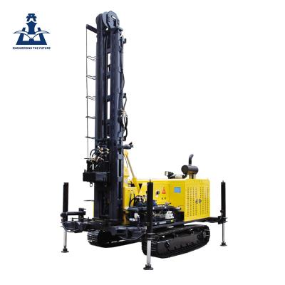 China Small 300m Diesel Water Well Crawler Type Rotary Water Well Drilling Rig for sale